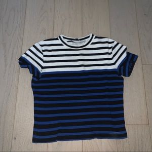 T by Alexander Wang striped knit crop top